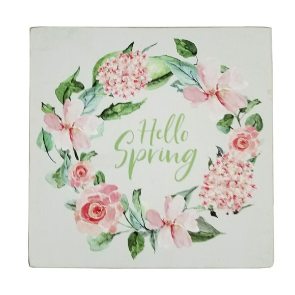 Three Girls & a Wish Other - 🆕Three Girls & a Wish Hello Spring Box Sign Three Girls & a Wish Other - 🆕Three Girls & a Wish Hello Spring Box Sign